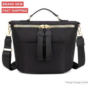 Large Nylon Crossbody Tote Bag Lightweight Waterproof Work Handbag